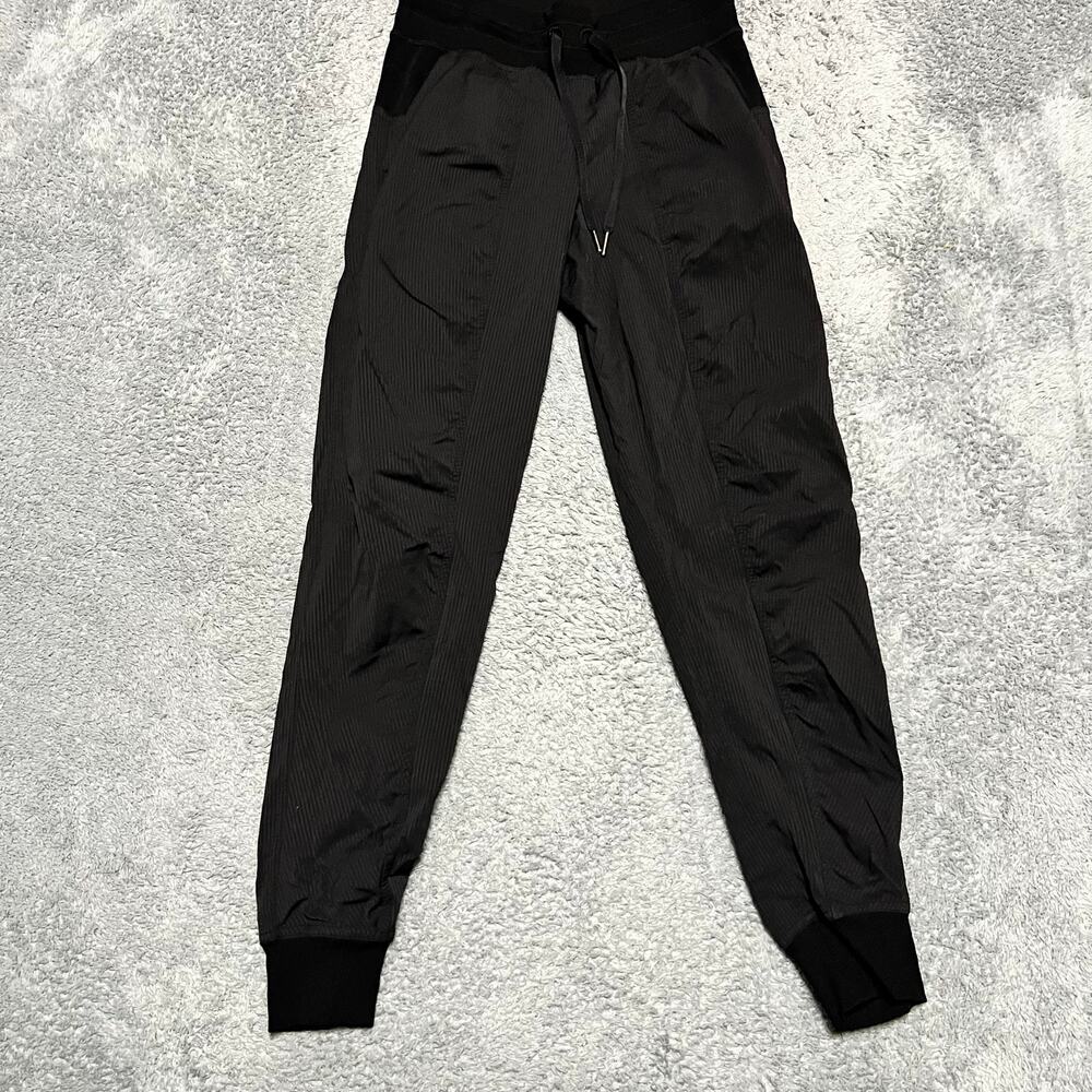 Lululemon Dance Studio Joggers Womens 4 Black High Rise Light Weight Activewear